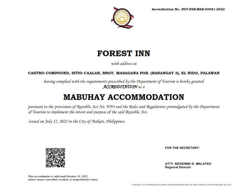 Forest Inn Эль-Нидо Экстерьер фото